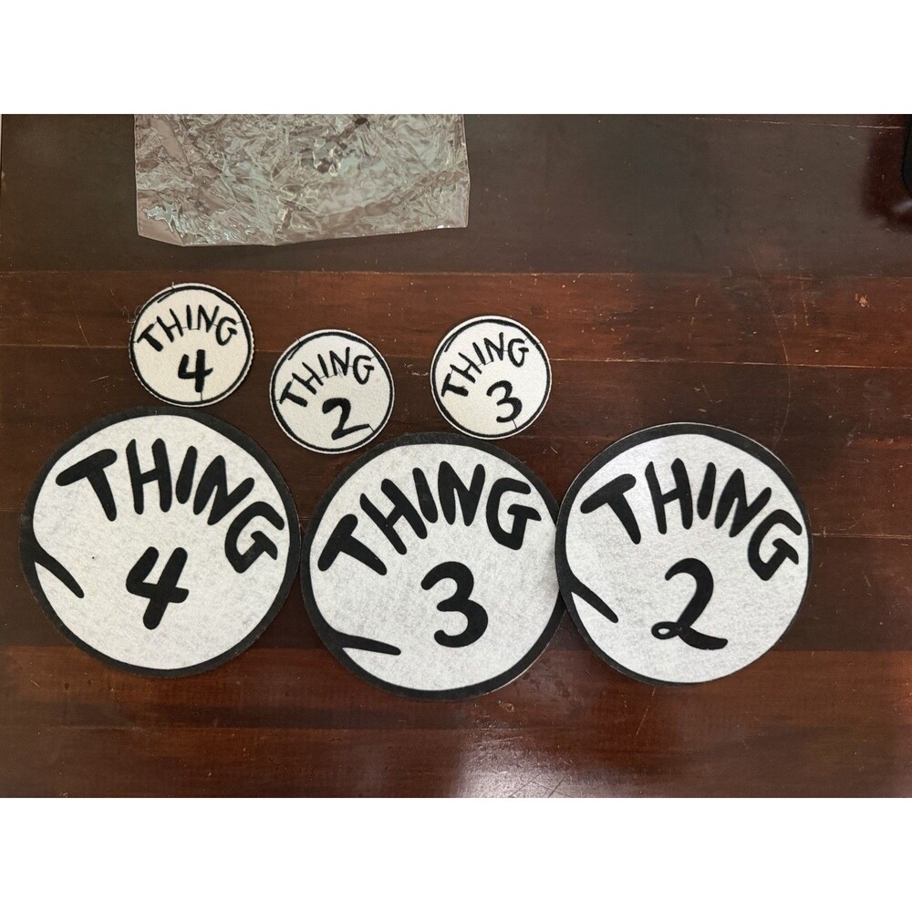 Dr. Seuss Thing 2, 3 & 4 Patches Big & Little Halloween Costume